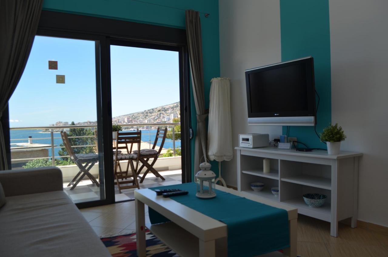 Paul Apartments Sarande Bagian luar foto